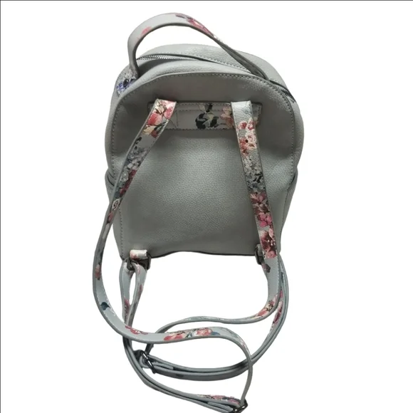 Celine Dion Light Gray Floral Mini Backpack - Picture 7 of 12